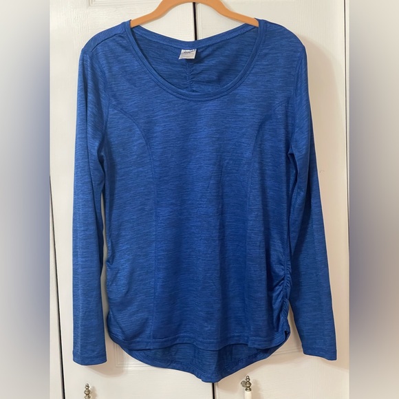ATHLETIC WORKS Women Long Sleeve Performance T-Shirt Blue size Medium Pre-loved - Picture 1 of 7